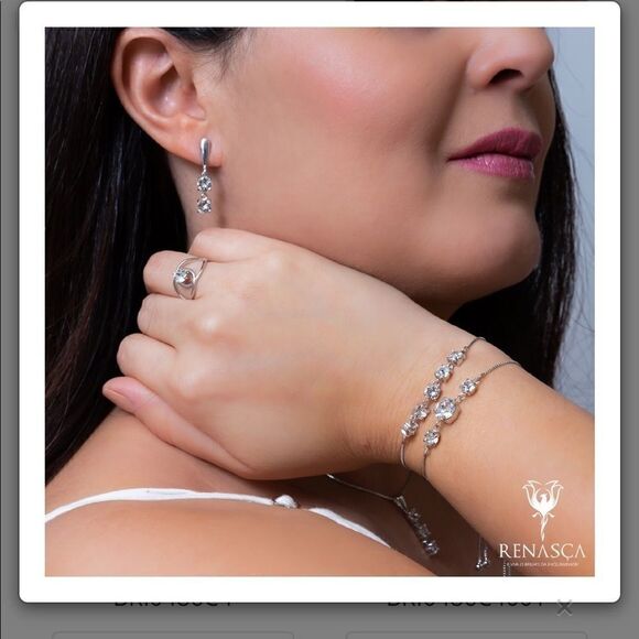 Swarovski authentic Crystals White Rhodium plated - Picture 6 of 9